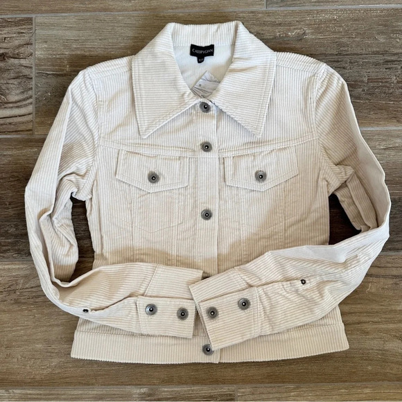 Callipygian by Opening Ceremony Jackets & Blazers - Callipygian Corduroy Trucker Jacket in Vanilla